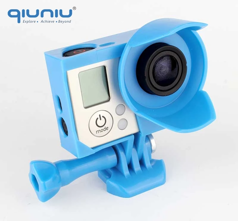 QIUNIU для GoPro Border Frame корпус крепление солнцезащитный чехол с защитой от солнца бленда с объективом освещение капота щит для GoPro Hero 4 3+ 3