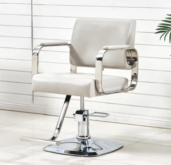 New hairdressing chair hair salon special barber shop hair salon haircut chair stainless steel armrest barber chair can be raise