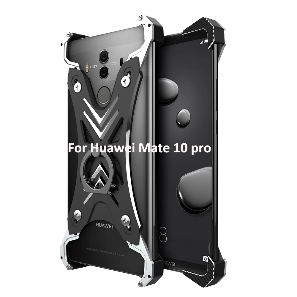 for mate 10 pro R-просто роскошный крутой человек душа Calibur алюминиевая рамка чехол для huawei mate 10/mate 10 Pro Чехол для телефона с кольцом для пальца - Цвет: for mate 10 pro