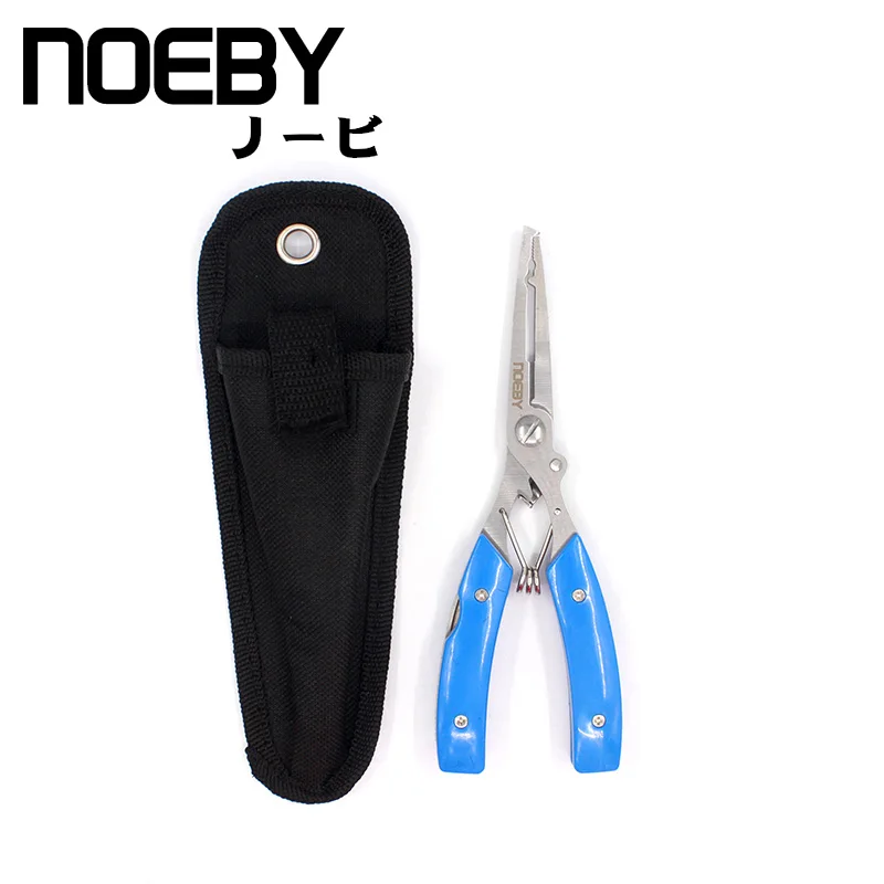 

NOEBY Long Header Stainless Steel Fish Pliers with Bag multifunctional lure fishing tools line cutter fishing controller grip