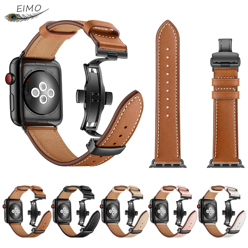 EIMO strap For Apple watch bands 42mm 38 mm iWatch 4 3 bands 44mm 40 mm correa Leather bracelet watchband for apple watch 4 3 21 EIMO strap For Apple watch bands 42mm 38 mm iWatch 4 3 bands 44mm 40 mm correa Leather bracelet watchband for apple watch 4 3 21