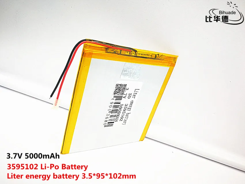 10 шт литиевая батарея хорошего качества 3,7 V, 5000 mAH 3595102 полимер литий-ионный/литий-ионный аккумулятор для планшетных ПК, gps, mp3, mp4
