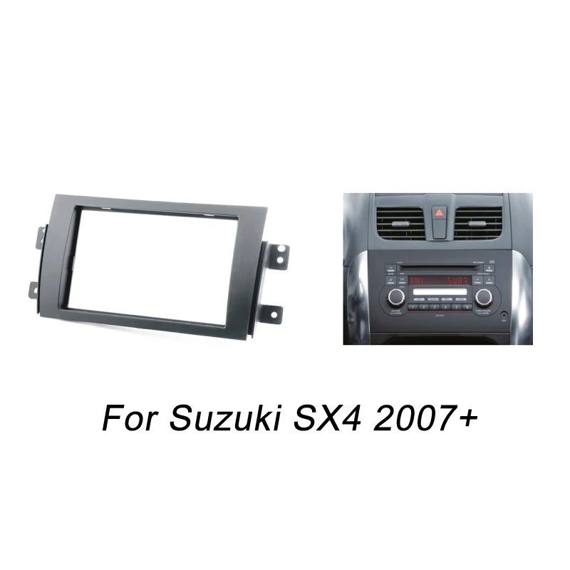 Sound-way Double DIN Car Radio Frame Installation Kit, 2 DIN Front Panel Frame Removal Keys Antenna Adapter Compatible With~p61769010