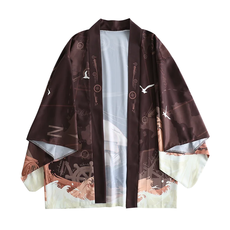 Women Chiffon Japanese Kimono Cardigan tunic Printed harajuku Sleeve Blouse Summer Shirts Beach Cover Up Tops Boho Loose Ladies