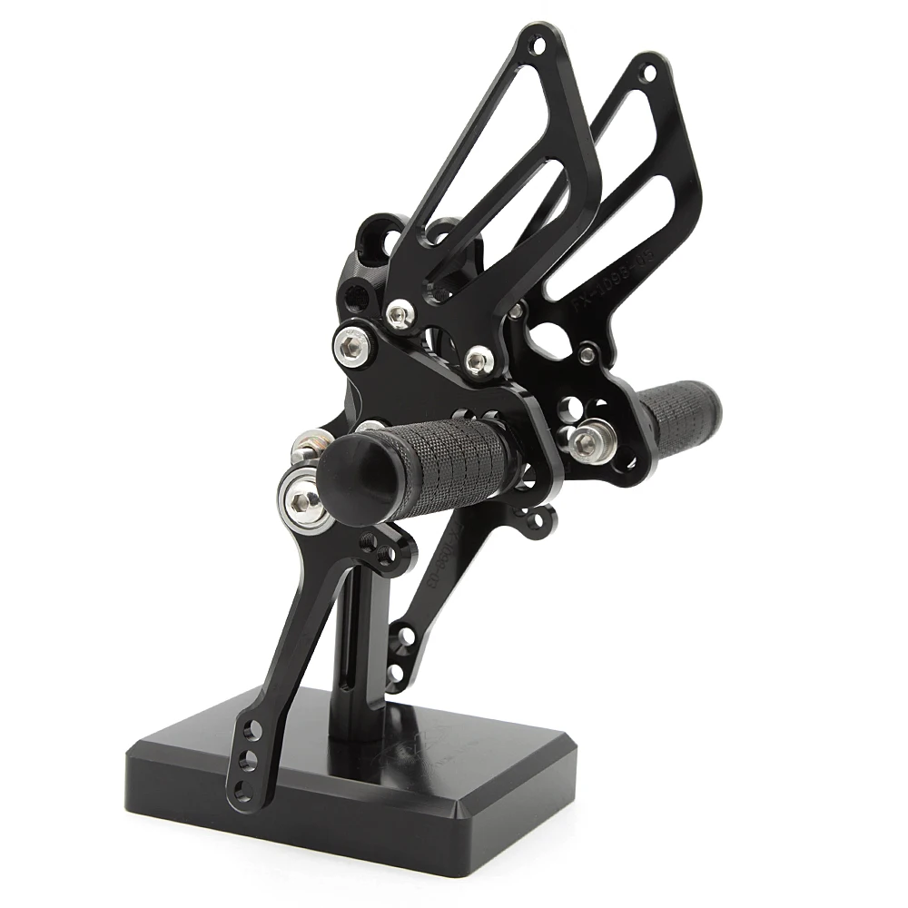 Для поездок на мотоцикле Ducati 848/848 EV0 2008-2013 2012 2011 2010 ЧПУ Алюминий сплав мотоцикла Подножка для ног для езды на велосипеде для ног Rearset сзади комплект