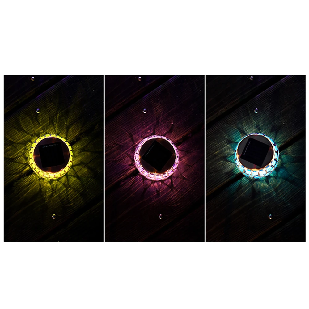 Emissor de Luz Solar do Jardim da Paisagem Mosaico de Vidro Bola de Luz Controle de Luz Levou à Prova Decoração ao ar Diodo Água Solar Verde Azul Roxo Livre d' Luz 9 DIODO EMISSOR de LUZ Solar Do Jardim
