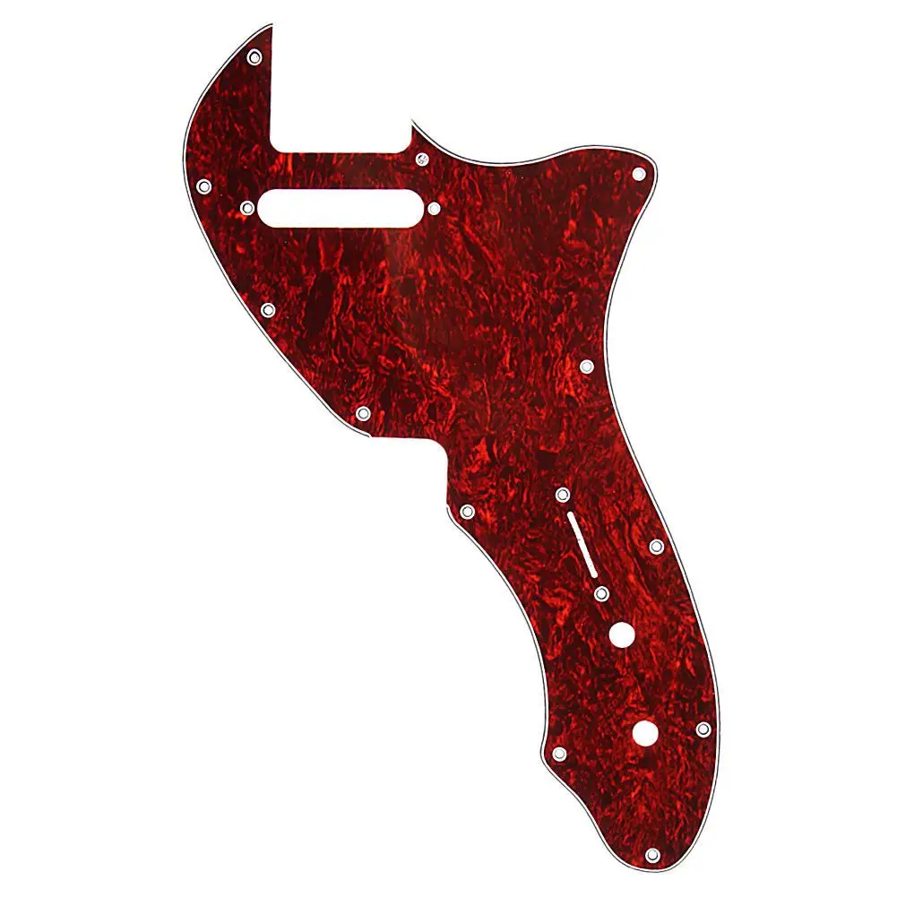 

New 69 Telecaster Tele Thinline Re-Issue Style Guitar Pickguard 3 Ply Red Shielded