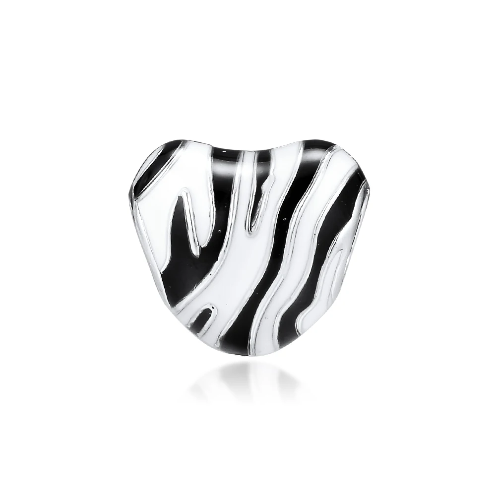 CKK Bead Charm Sterling Silver 925 Charms Original Jagged Lines Clip Beads Fits Pandora Bracelet Jewelry Making kralen perle - Color: Gold