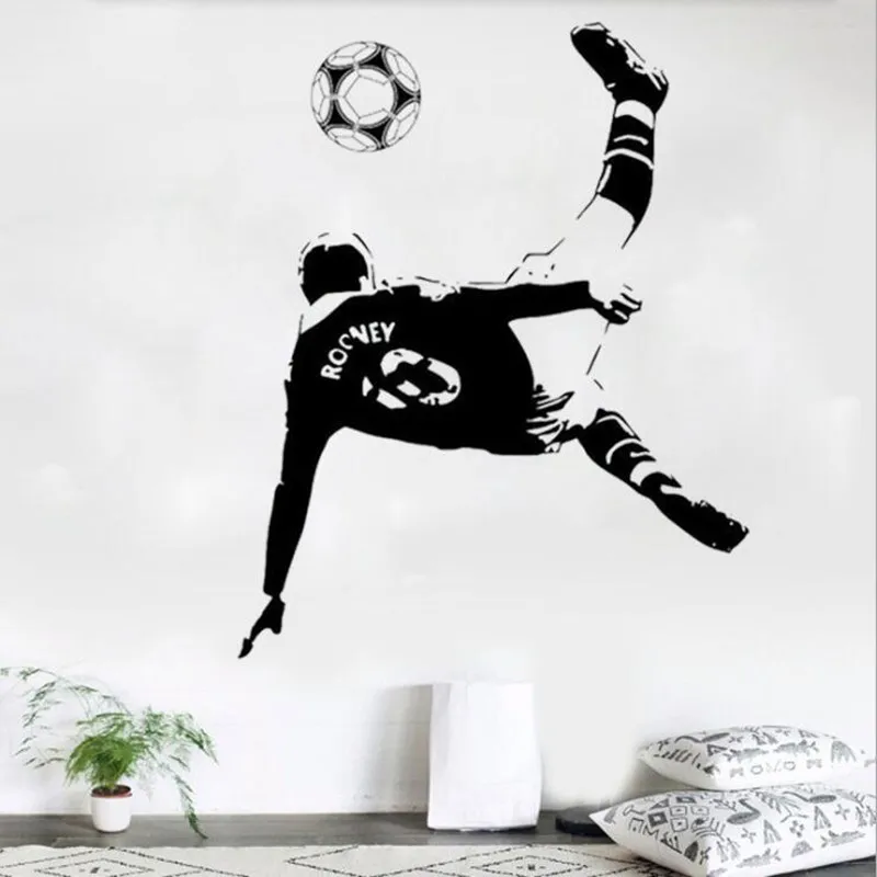 Домашний Декор Гостиная Zidane Rooney Beckham Ronaldo большие наклейки на стену украшение