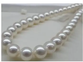 

Perfectly Beautiful charmming 14mm White Sea South Shell Pearl Necklace 18" AAA Women Gift word 925 jewelry