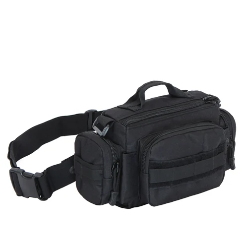 Norbinus 1000D нейлоновая Водонепроницаемая Мужская поясная сумка, поясная сумка, слинг, нагрудная сумка, рюкзак, военная сумка для путешествий, штурмовая сумка - Цвет: Black