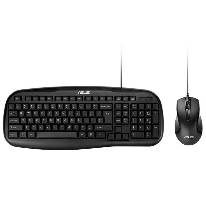 

ASUS KM-95 Pro 103 Key USB Wired Keyboard 3 Key 1000DPI Ergonomic Mouse Kit for WinXP/Vista/7/8/10