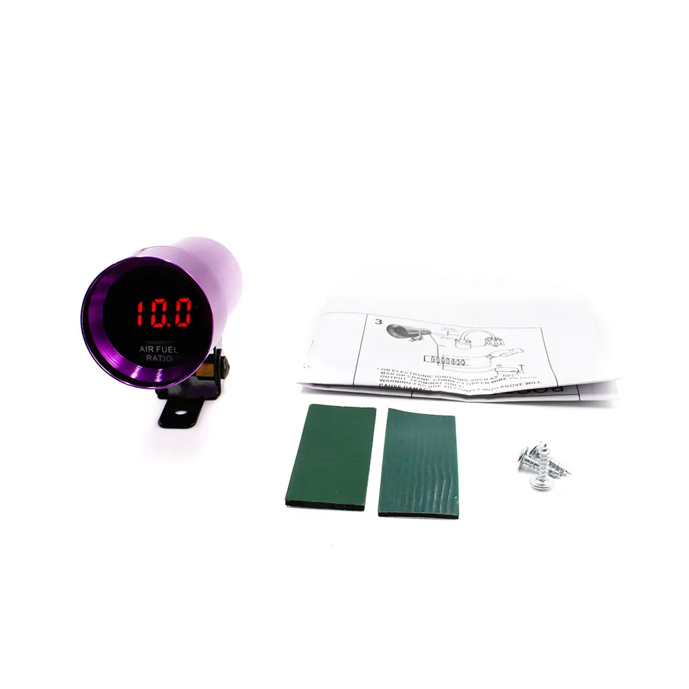 CNSPEED Free shipping 37mm Digital Car Air fuel Ratio Gauge Meter 12V