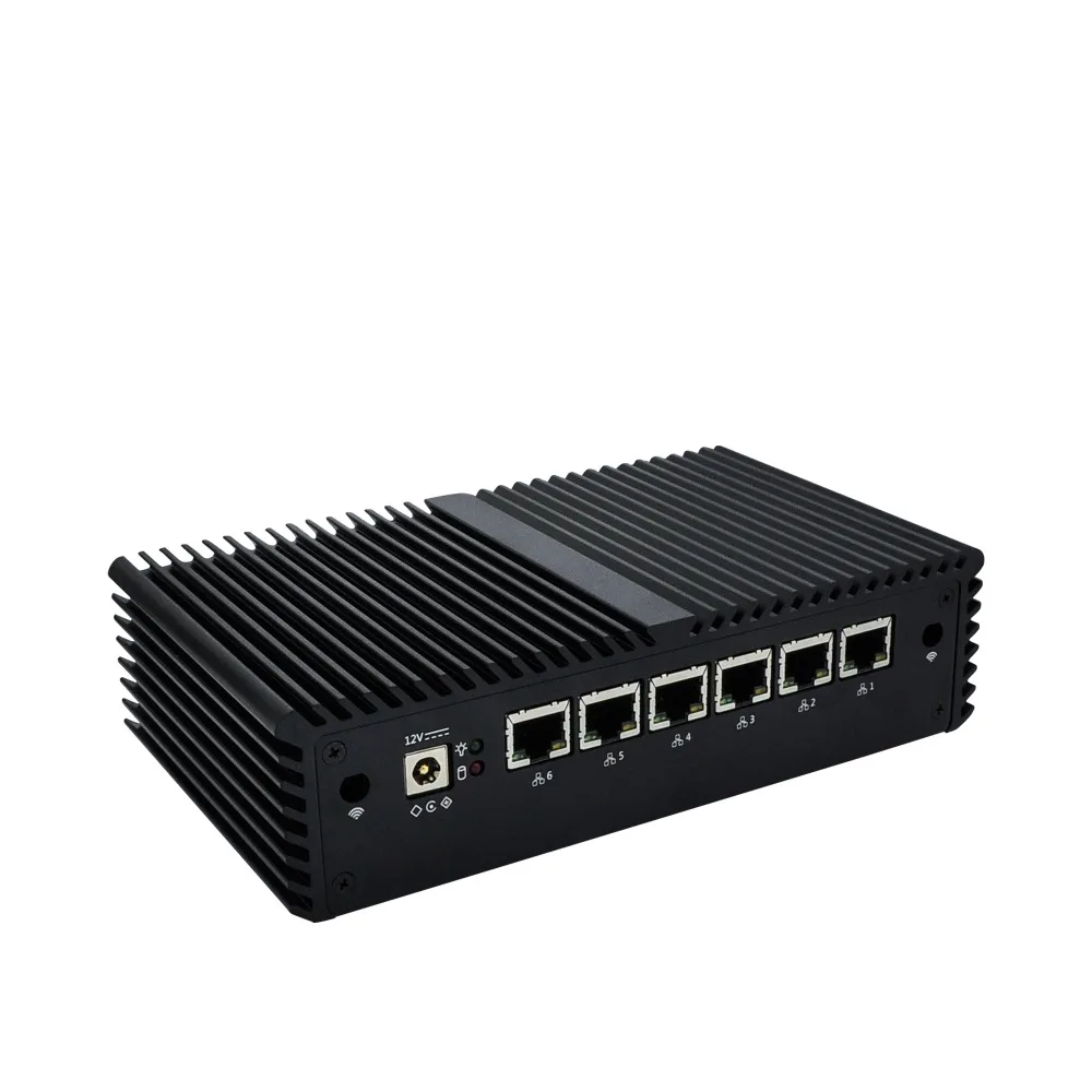 QOTOM i3 i5 7th Kaby Lake CPU безвентиляторный мини ПК Q535G6 Q555G6 с ядром 7100U 7200U 6 гигабитный NIC