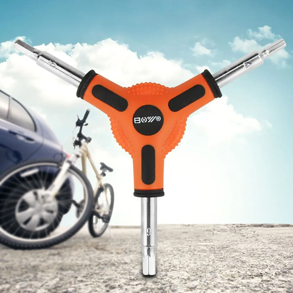 Bike Bicycle Cycling 3 Way Y Type Hex Allen Wrench Tool Size 4 5 6mm Wrench
