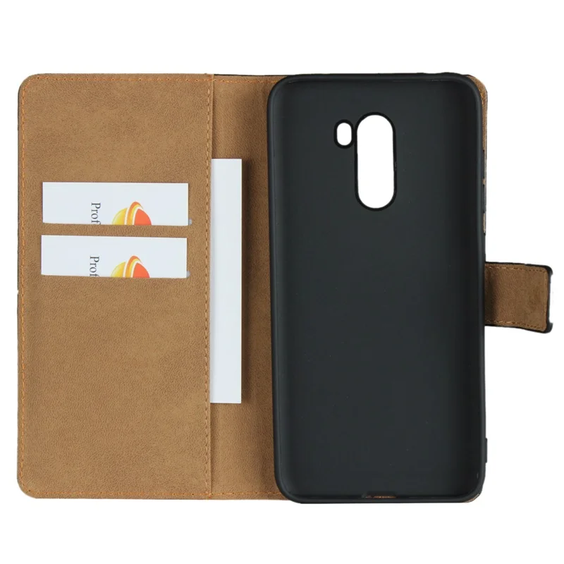 Роскошный чехол портмоне для Xiaomi Pocophone F1 кожаный и силиконовый бампер с Funda Poco F 1