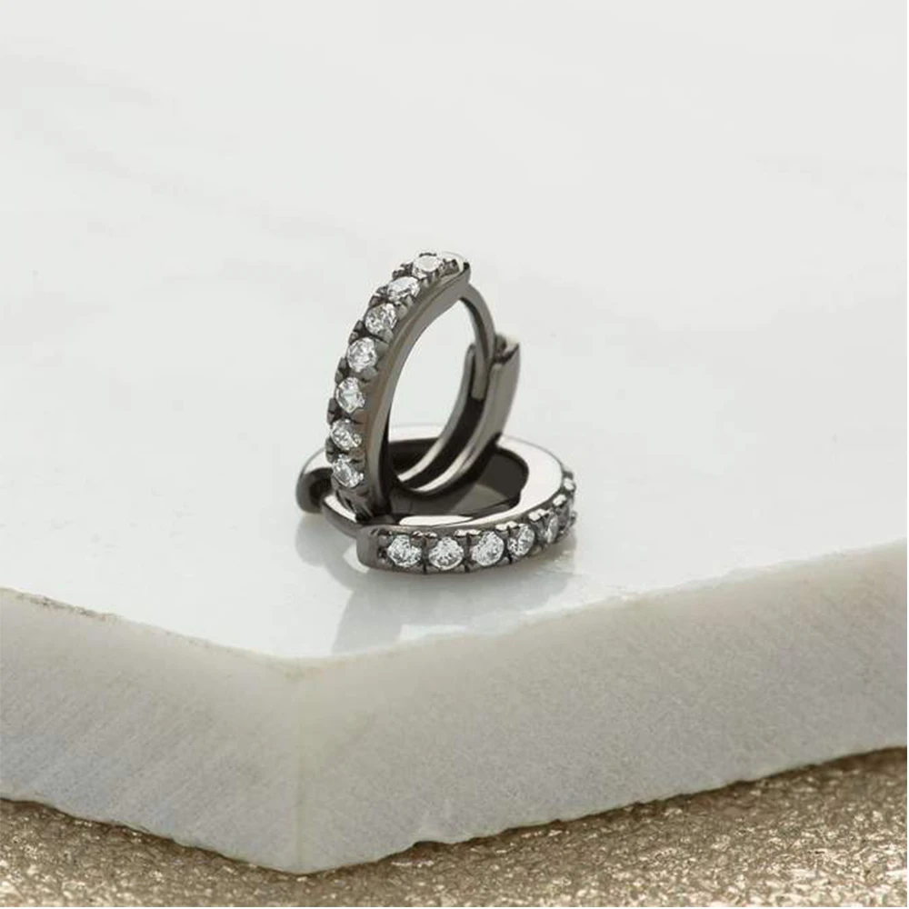 Lovecabin, Европейский 925 пробы, серебряные серьги-кольца Huggie с кристаллами CZ, серьги-манжеты, популярные ювелирные изделия для женщин