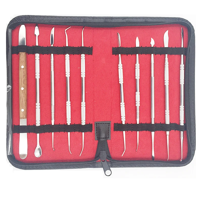 10pcsDentalLabEquipmentWaxCarvingToolSetsCarveClaySculpting