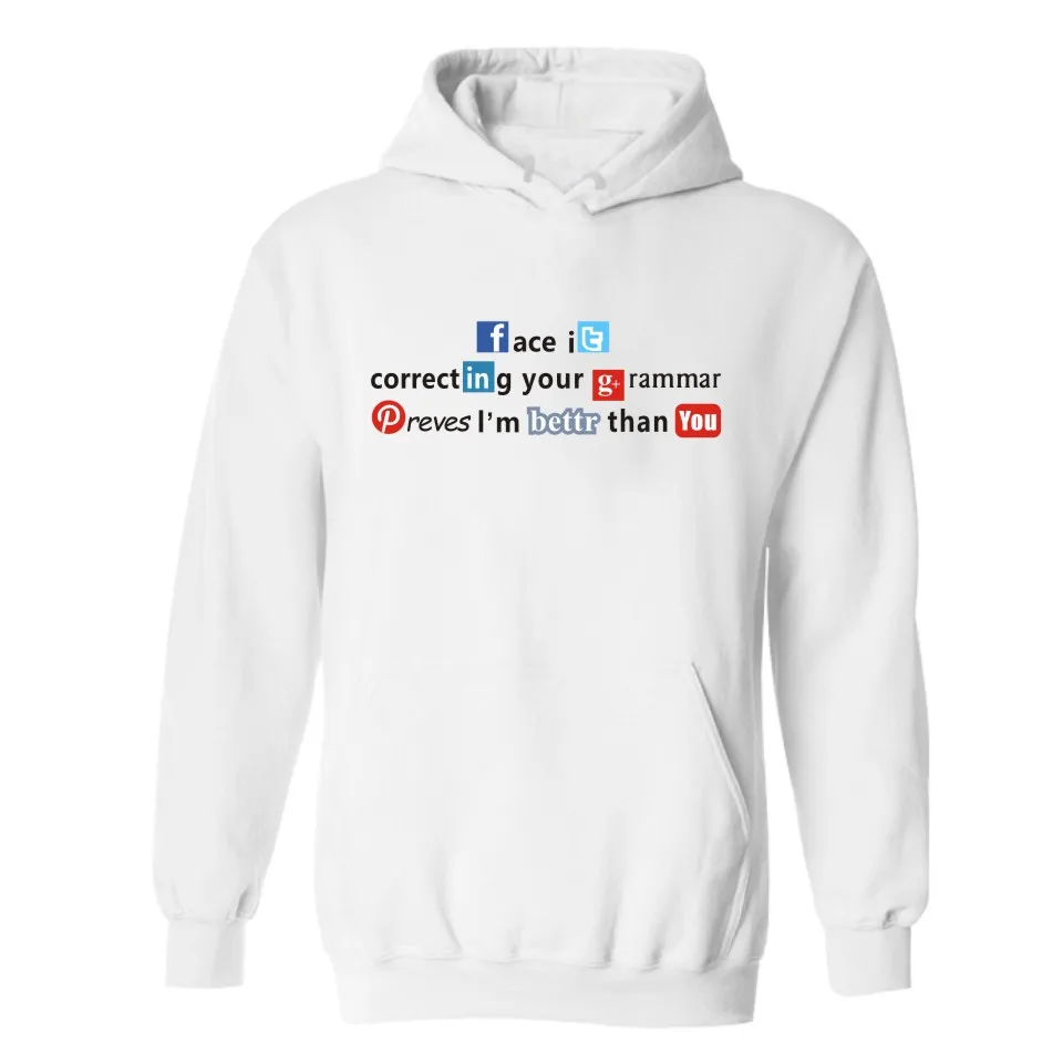 Забавные зимние Facebook Толстовки Для мужчин и свитшоты узор одежда с рисунком S Plus