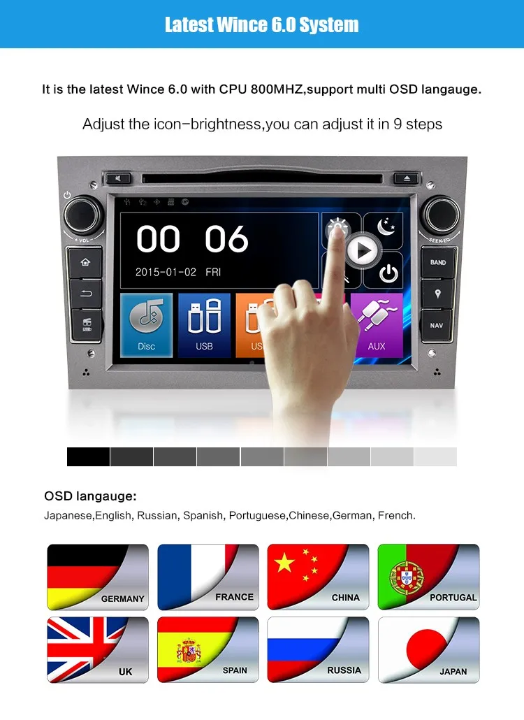 Best Eunavi 2 Din 7 Inch Car DVD Player For Vauxhall/Opel/Antara/VECTRA/ZAFIRA/Astra H G J Canbus FM GPS Navigation BT Free Map 2