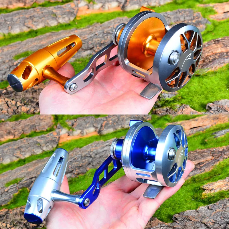 

PRO BEROS Jigging Reel Aluminum CNC Machined Fishing Reel Left-Handl JIG REEL Max Drag Sea Boat 16kg&19kg Trolling Reel