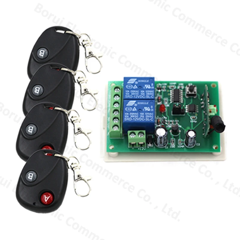 

DC12v wireless remote control 2CH remote control switch remote Plug with 4pcs transmitters
