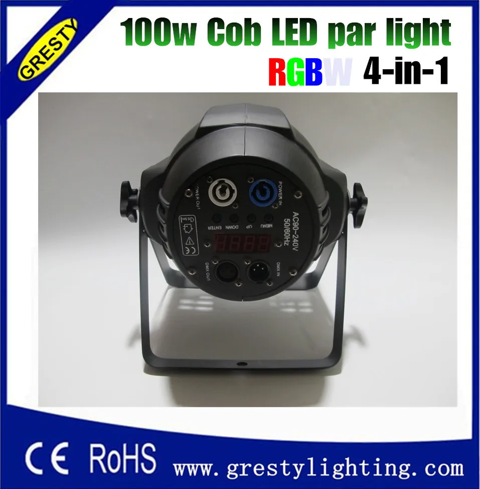 Led COB Par Банок 100 Вт 4в1 RGBW цветной 3PIN DMX Входное/выходное гнездо с широким