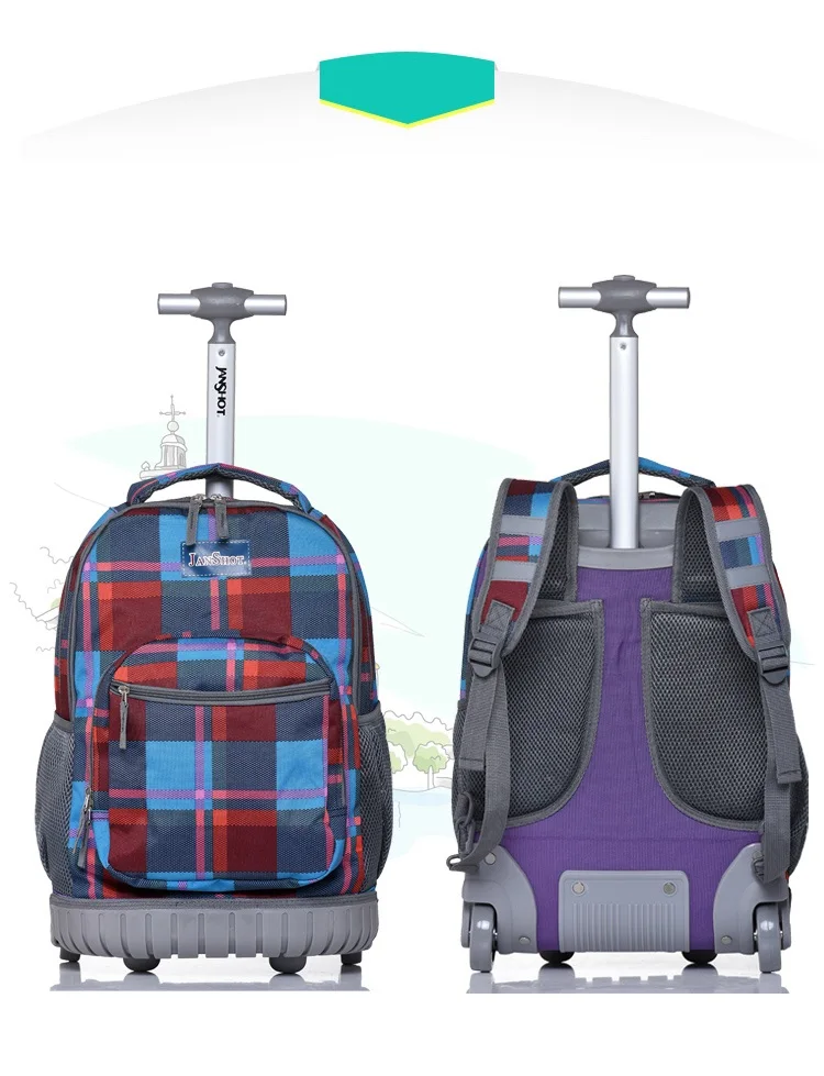 Bohemian Lightweight Wheeled Trolley Backpack Straps Cabin Bag Travel Luggage Backpack With Wheels Rolling Backpack Travel Tote Aliexpress
