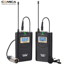 Comica CVM-WM100 UHF 48 Channels Wireless Lavalier Lapel Microphone System Kit for Canon Nikon DSLR Cameras and Smartphones etc. цена Comica CVM-WM100 UHF 48 Channels Wireless Lavalier Lapel Microphone System Kit for Canon Nikon DSLR Cameras and Smartphones etc. цены онлайн