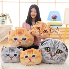 Шотландский Сложите Cat плюшевая подушка Полностью мягкие Животные кошка декор подушки диван кресло подушка в форме котенка Детская кроватка Подушка 40/50 см