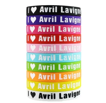 

50pcs Avril Lavigne Wristband Silicone Bracelets free shipping by epacket A