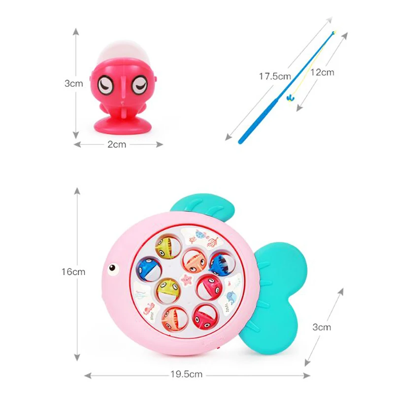 1 компл. Дети вращающийся электрический магнитный музыка Рыбалка Открытый обучающие игры игрушечные лошадки для детей Рыбалка Спорт летн