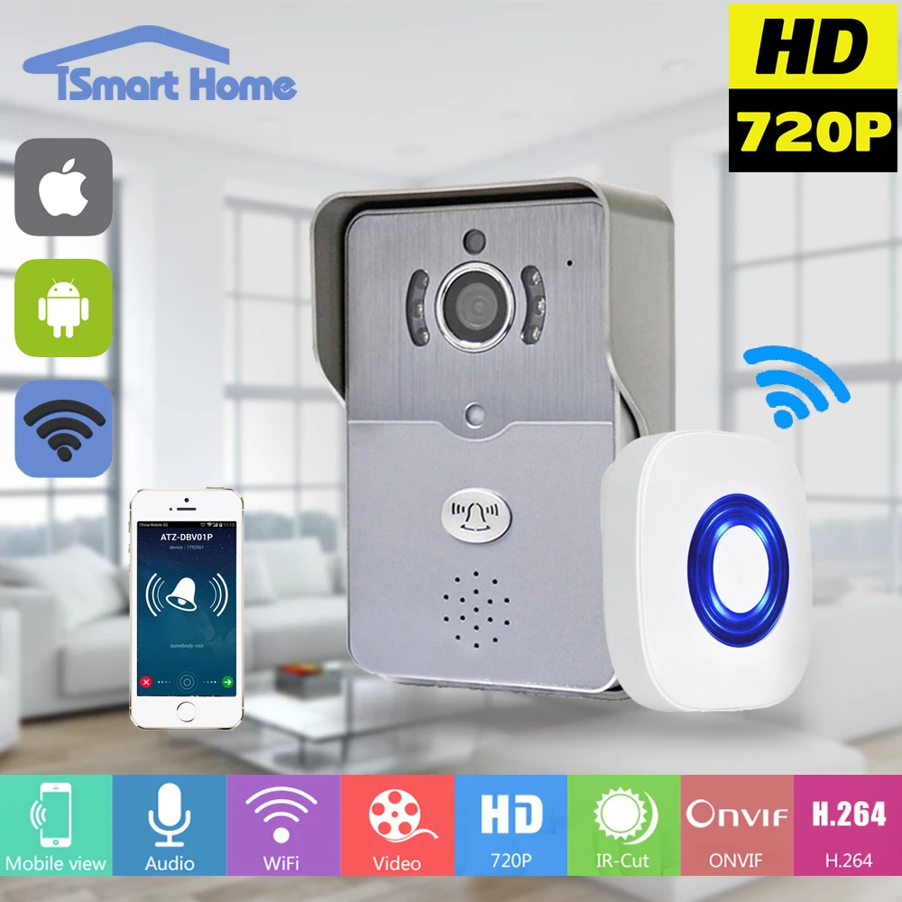 Cheap Wireless IP Doorbell With 720P Camera Video Phone WIFI