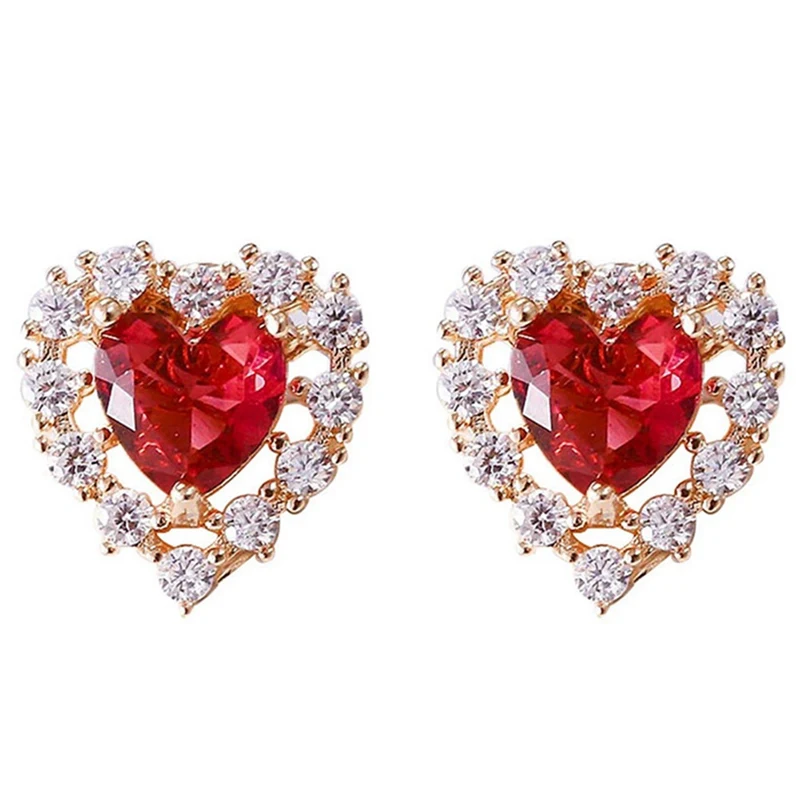 

New Heart Fashion Design Cubic Zircon Earrings For Women Jewelry