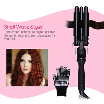 

Electric Magic Triple Hair Crimper Deep Waver Wave Ceramic LCD Digital Curler Roller Curling Irons Wand Tong Salon Machine Tools