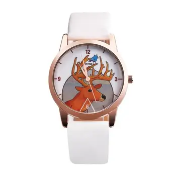 

OKTIME Fashion Leather Band deer Patterned women watch classical Analog Quartz Vogue Wrist Watch Relogio Feminino hot