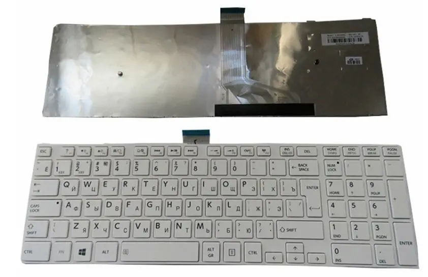 GZEELE новая клавиатура для ноутбука Toshiba Satellite C50D C50-A C50-A506 C50D-A C55 C55T C55D C55-A C55D-A русской клавиатуры ноутбука - Цвет: Белый