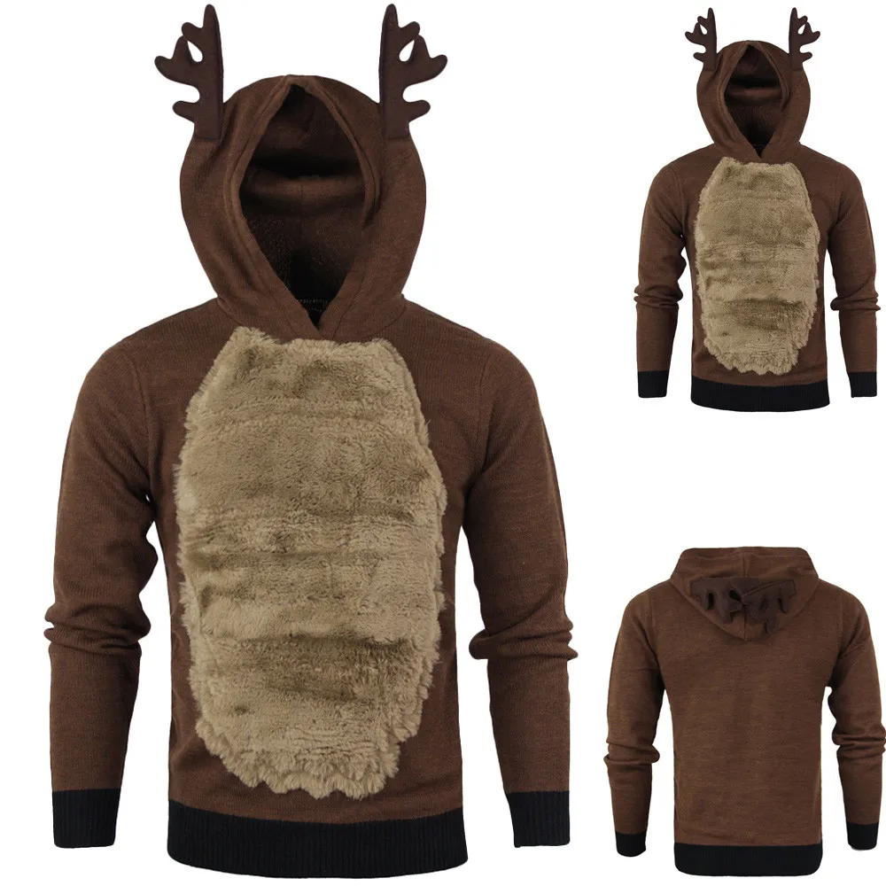 Лидер продаж модный стиль Рождество свитер Sunfree основной продукт для мужчин Лось Кофты для костюмированной игры Прохладный мальчик стоит