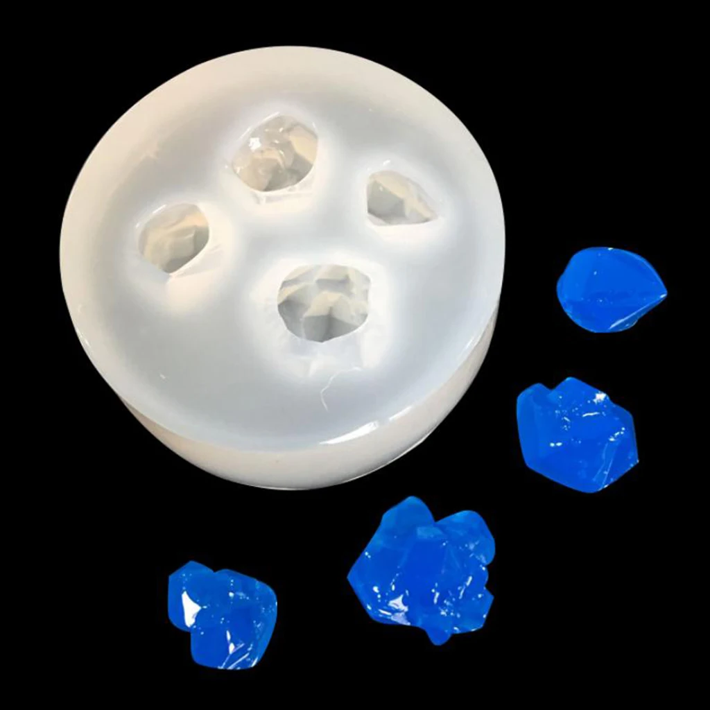6 Designs Transparent Silicone Mould Dried Flower Resin Decorative Craft DIY Cluster Crystal Stone Epoxy Resin Molds for Jewelry