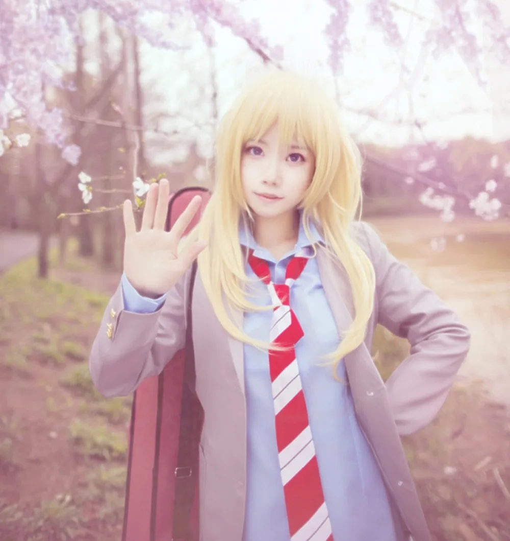 Your Lie in April Kaori Miyazono Cosplay Costumes Set Japan School JK Uniform