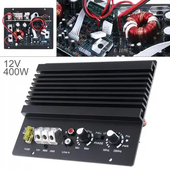 

400W Universal Class AB Digital 2 Channel Black Aluminum Alloy High Power Car Audio AMP Subwoofer Amplifier