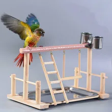 Товары для обучения птиц, твердый деревянный интерактивный насест для попугая маленькая и средняя лестница для попугая скраб станция бар стойка с птицей ZP6301522