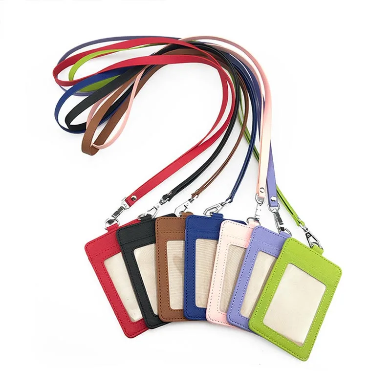 

Manywe Candy Colors Women Men Name Credit metro Card Holders Bus ID holders Identity badge with lanyard