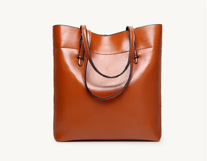 Плечо большая емкость хозяйственная сумка Сумки из натуральной кожи, сумки в руку, сумки women6 самых лучших брендов, сумка-тоут сумка женская сумка из натуральной кожи - Цвет: brown
