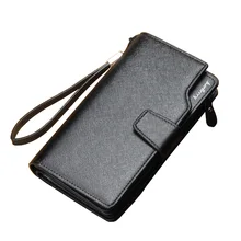 Новинка, мужские кошельки, черные, коричневые, мужские кошельки, большие, длинные, на молнии, дизайн, качественная кожа, кредитный держатель для карт, клатч, кошелек, мужской кошелек