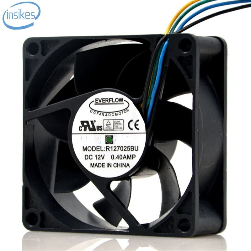 R127025BU PWM Temperature Control Cooling Fan DC 12V 0.4A 7025 7CM 70*
