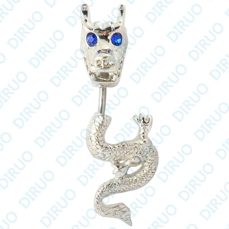 

5pcs/lot Wholesale 14G Dragon Navel Ring Belly Ring Body Jewelry C2534