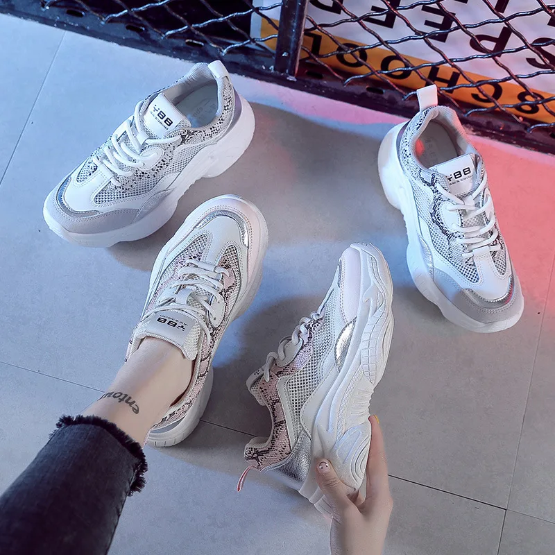 Леопардовая обувь; женские кроссовки на платформе; zapatos de mujer; Брендовая обувь; chaussures femme; модная женская обувь в стиле пэчворк; дышащая обувь