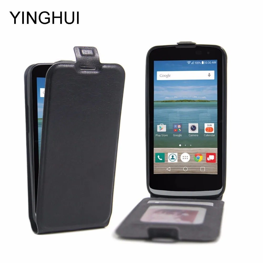 

YINGHUI Phone Case For LG K4 LTE K130E K120E K121 Luxury Flip Leather Back Cover for lg k4 4.5" Cases Capa Fashion Fundas