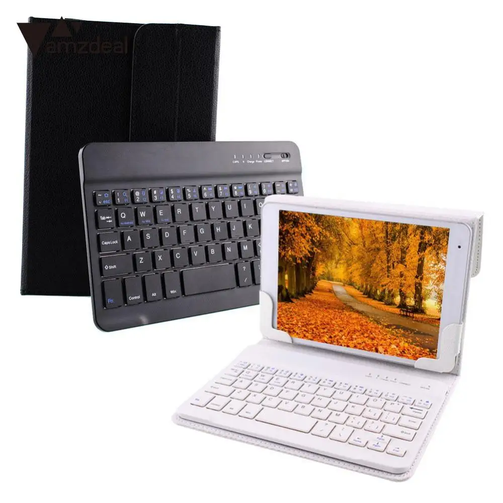 

AMZDEAL 2 color Smart PU Leather Bluetooth 3.0 Keyboard stand Case For 7" 7.9" 8'' inch ipad mini Samsung Stylish Protective